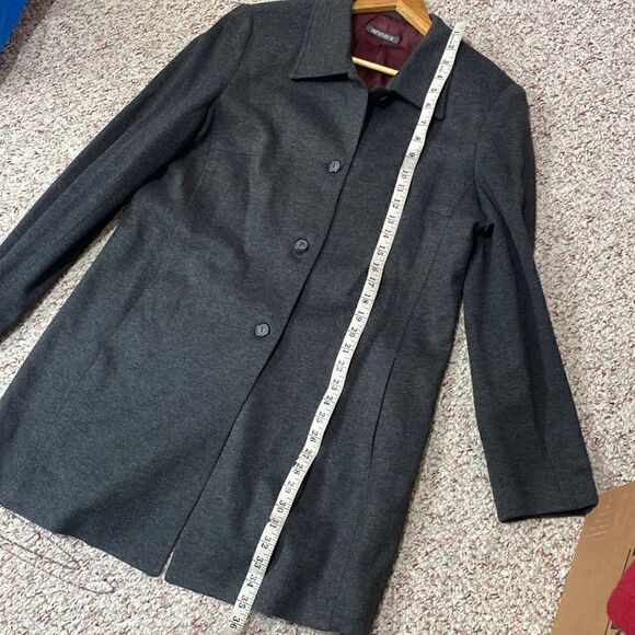 Vintage Annex Dark Grey Longline Blazer Jacket Womens Size 12 - Picture 8 of 8